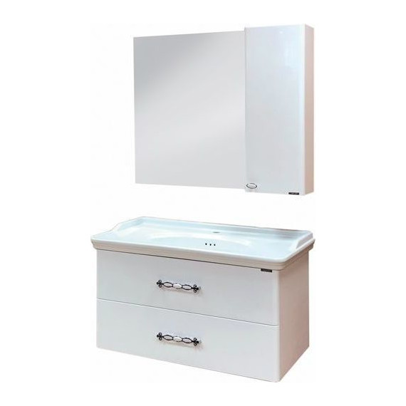 Зеркало-шкаф Comforty Неаполь 100 см, белый - фото 3