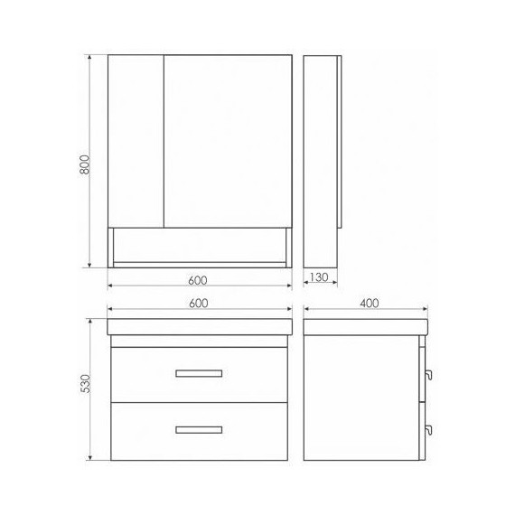 Зеркало-шкаф Comforty Никосия 60 см, дуб белый - фото 8