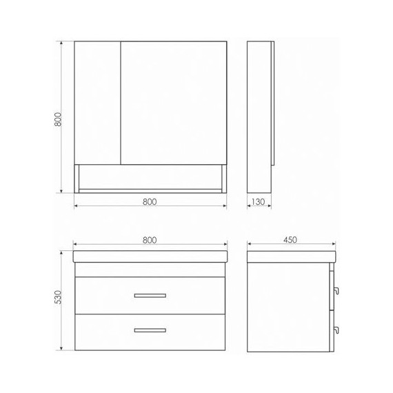 Зеркало-шкаф Comforty Никосия 80 см, дуб белый - фото 8