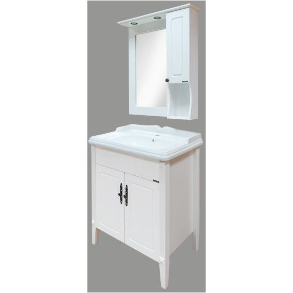 Зеркало-шкаф Comforty Палермо 80 см, белый - фото 5