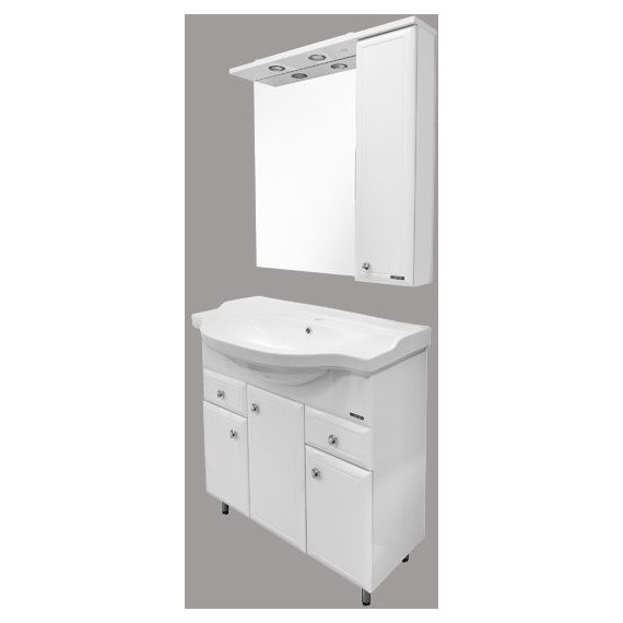 Зеркало-шкаф Comforty Сочи 100 см, белый - фото 5