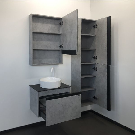 Зеркало-шкаф Comforty Эдинбург 60 см, бетон светлый - фото 8