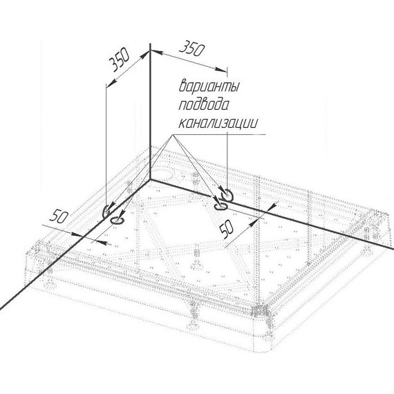 Поддон акриловый Радомир Дрим 100х110 см R - фото 3
