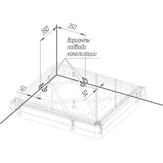 Поддон акриловый Радомир Дрим 90х100 см R - фото 3