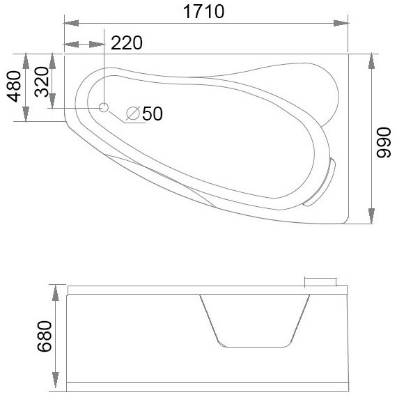Ванна гидромассажная Gemy G9046 II K 171x99 см R - фото 5