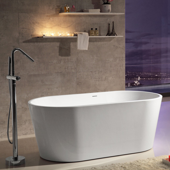 Ванна отдельностоящая Abber AB9203-1.6 160x80 см, Размер - мм: 1600х800 - фото 