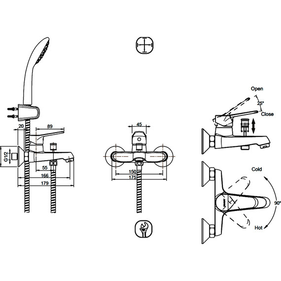 Смеситель для ванны BRAVAT ECO F6111147C-B - фото 6