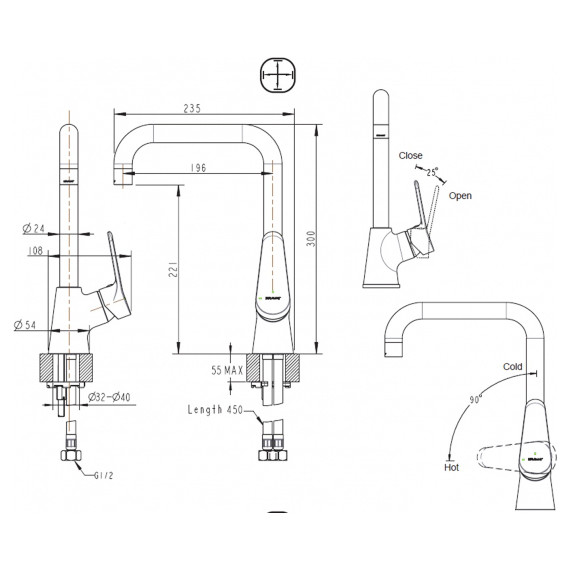 Смеситель для кухни BRAVAT ECO F7111147C-1 - фото 3