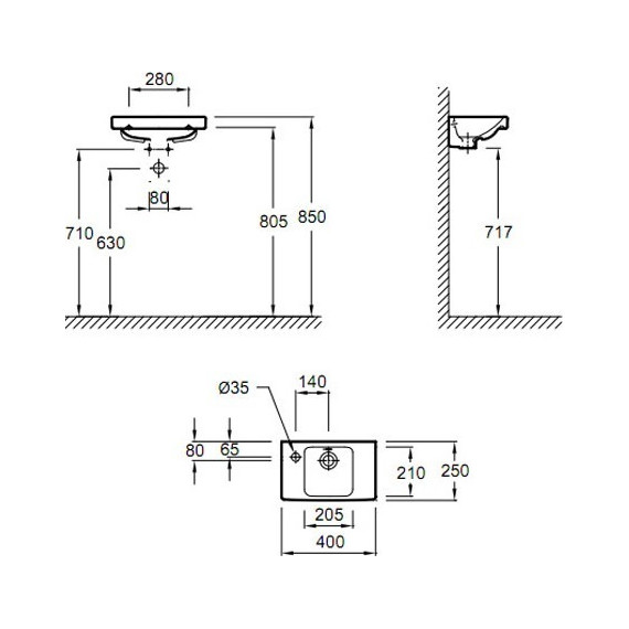 Раковина подвесная Jacob Delafon Odeon Up 40 см E4759G-00 - фото 4