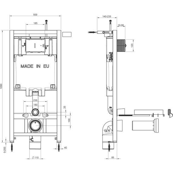 Инсталляция для унитаза Jacob Delafon E29025-NF - фото 3