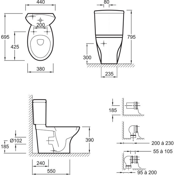 Унитаз-компакт Jacob Delafon Presquile 19077-00 с крышкой микролифт - фото 6