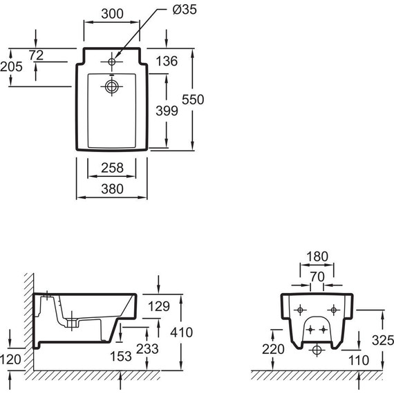 Биде подвесное Jacob Delafon Terrace EMA0002-00 - фото 6