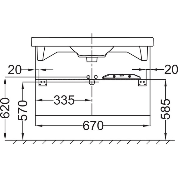 Тумба подвесная с раковиной Jacob Delafon Odeon Up 70 см EB860-N18, белый - фото 8