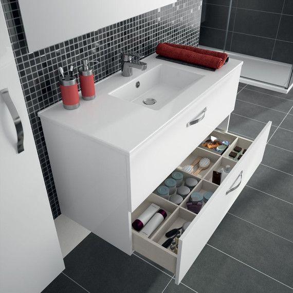 Тумба подвесная с раковиной Jacob Delafon Ola 100 см EB392RU-J5, белый - фото 8