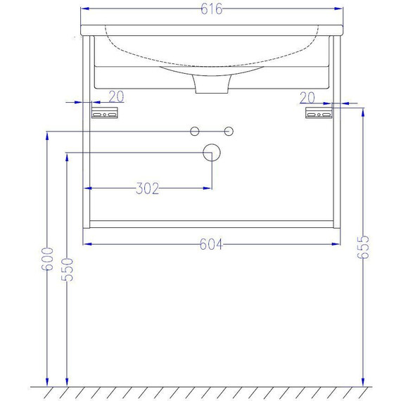 Тумба подвесная с раковиной Jacob Delafon Madeleine 60 см EB2052-J5, белый глянцевый - фото 9