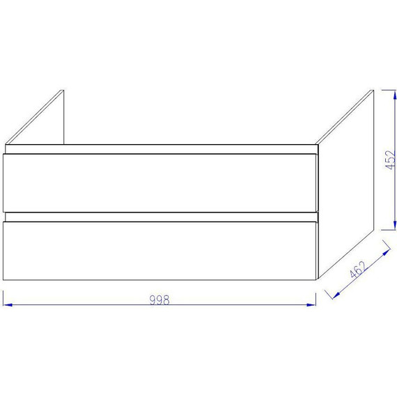 Тумба подвесная с раковиной Jacob Delafon Madeleine 100 см R EB2055-J5, белый - фото 9
