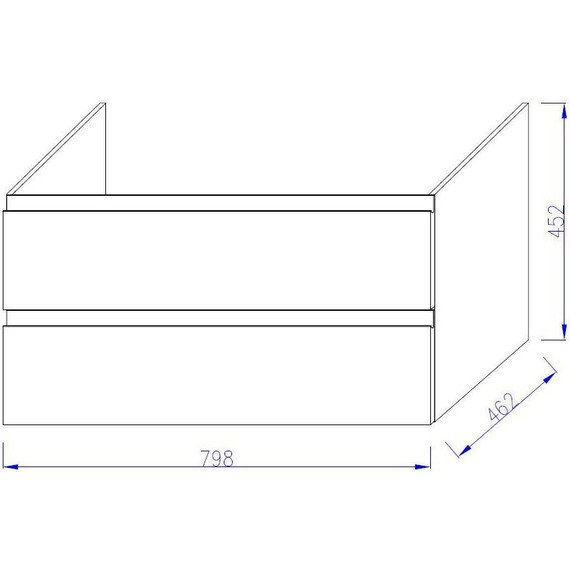 Тумба подвесная с раковиной Jacob Delafon Madeleine 80 см EB2053-J5, белый - фото 7