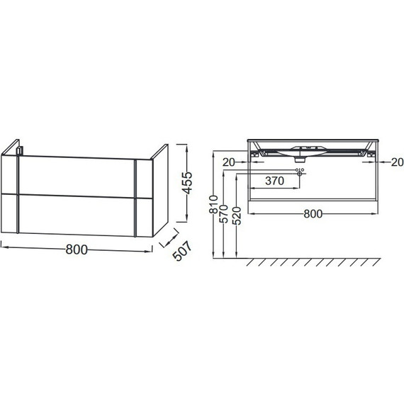 Тумба подвесная с раковиной Jacob Delafon Nouvelle Vague 80 см EB3030-G1C, белый лак - фото 4