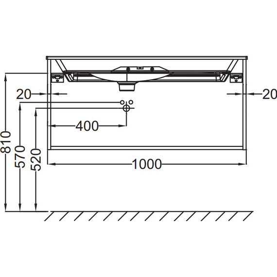 Тумба подвесная с раковиной Jacob Delafon Nouvelle Vague 100 см EB3032-E16, ореховое дерево - фото 3