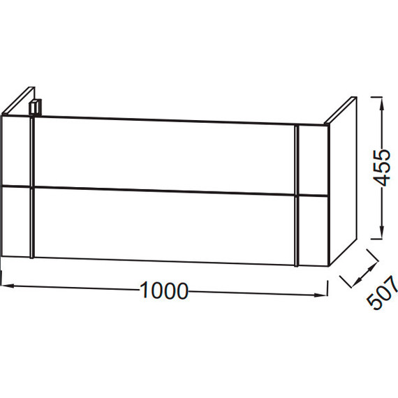 Тумба подвесная с раковиной Jacob Delafon Nouvelle Vague 100 см EB3032-E16, ореховое дерево - фото 4