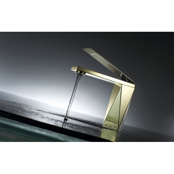 Смеситель для раковины Bravat Diamond M F118102G-1-ENG, золото, Цвет производителя: золото - фото 3