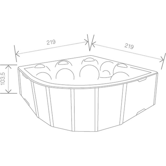 Спа бассейн Vibes by USSPA Trusto 219х219 см, ocean wave - фото 3