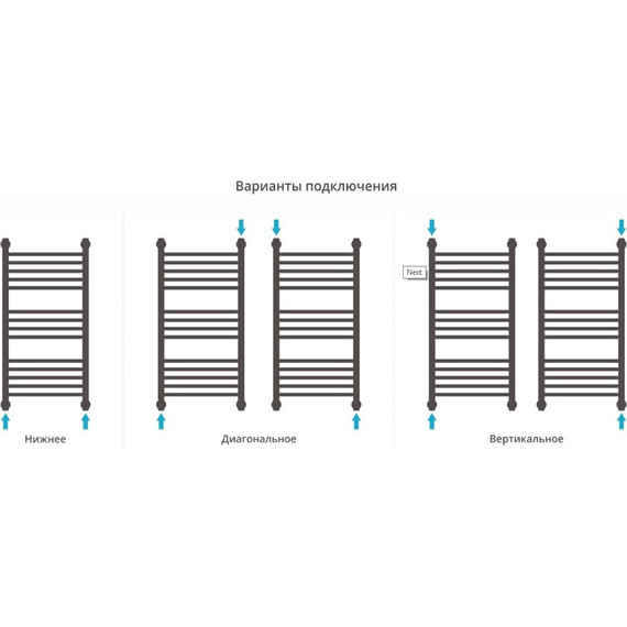Полотенцесушитель водяной Сунержа Богема+ П14 800x500 мм (прямая перемычка) 071-0220-8050, сатин - фото 4