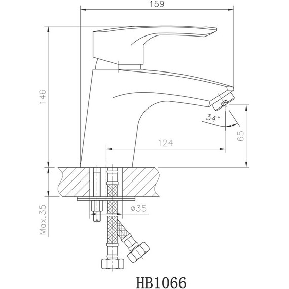 Смеситель для раковины Haiba HB1066 - фото 2