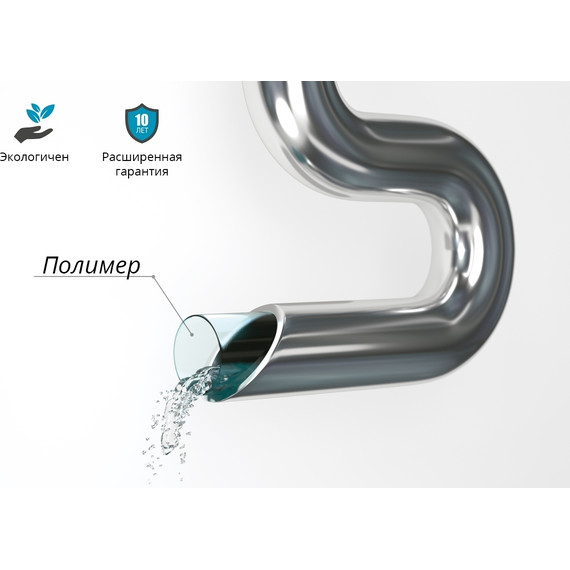 Полотенцесушитель водяной Сунержа Канцлер П8 1000x500 мм 30-0254-1050, белый матовый - фото 4