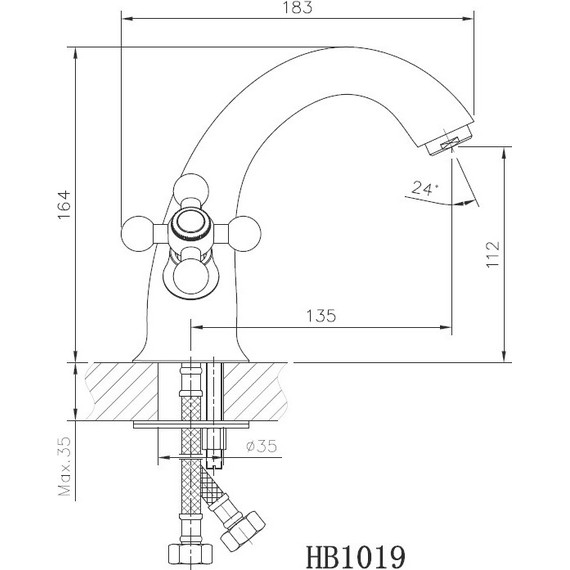 Смеситель для раковины Haiba HB1019 - фото 3