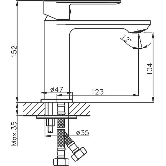 Смеситель для раковины Haiba HB10590-7, чёрный матовый - фото 2