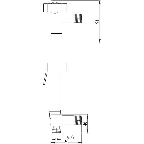 Набор для гигиенического душа Haiba HB5502 без смесителя (на 1 воду) - фото 2