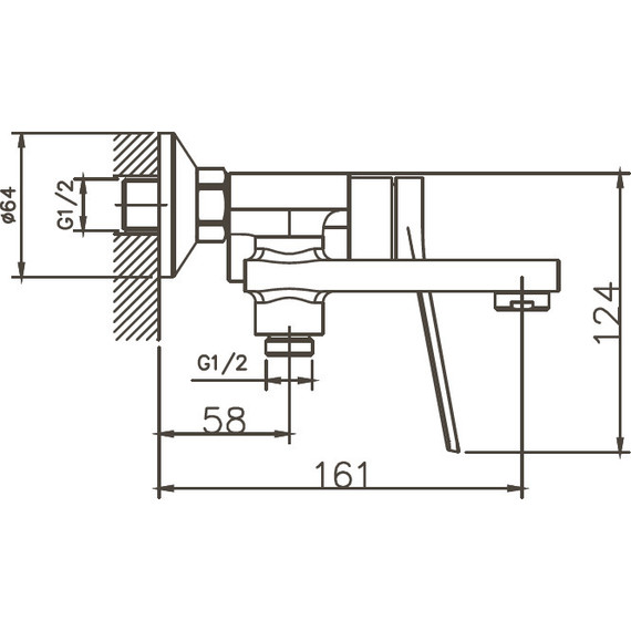 Смеситель для ванны Haiba HB60572 - фото 2