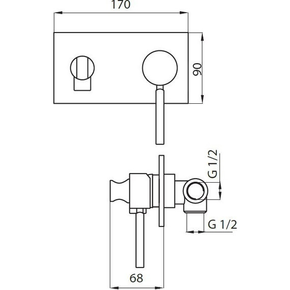Набор для гигиенического душа Cezares APHRODITE-DIF-01-Bi, Цвет производителя: хром - фото 2