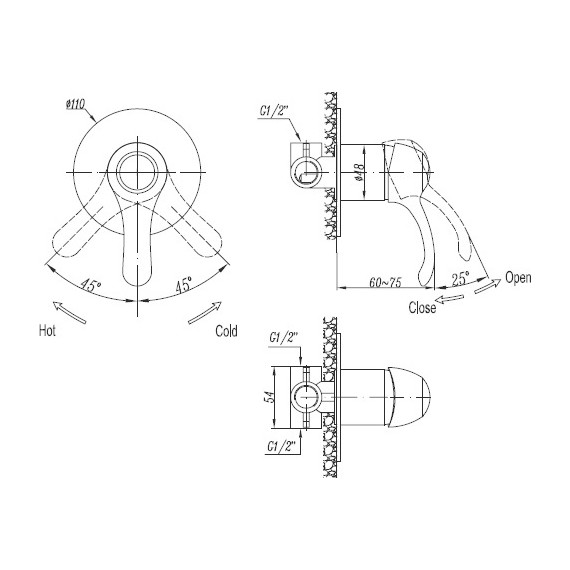 Смеситель для душа Cezares LIRA-C-DIM-01 - фото 2