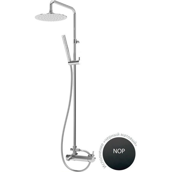 Душевая стойка Cezares Articoli Vari CZR-B-CVD2-NOP, черный, Цвет производителя: чёрный - фото 