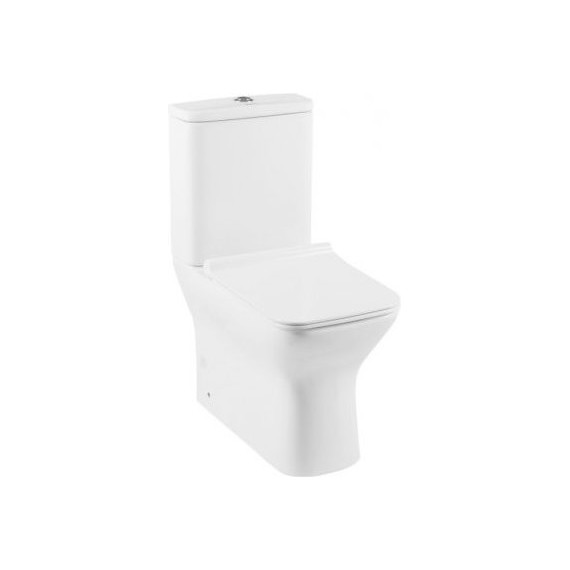 Унитаз-компакт безободковый Aquanet Rimless Cube-C CL-12248B 210759 с тонкой крышкой микролифт - фото 