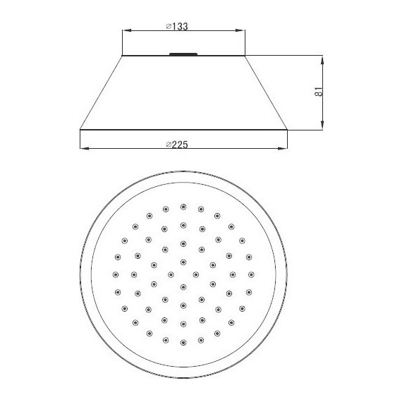 Верхний душ Cezares CZR-SPA200-01 200х200 мм - фото 2
