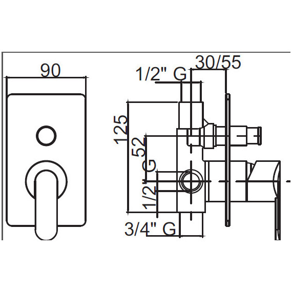 Смеситель для ванны Cezares GARDA-VDIM-01-Cr - фото 2