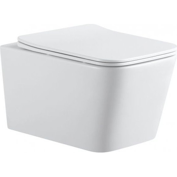 Унитаз подвесной Aquanet Rimless Tavr 2.0 W LX-1907 243545 с тонкой крышкой микролифт - фото 