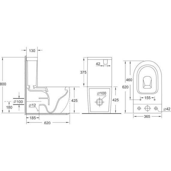 Унитаз-компакт безободковый Aquanet Rimless Cetus 2.0 C1 LX-2903 243538 с тонкой крышкой микролифт - фото 2