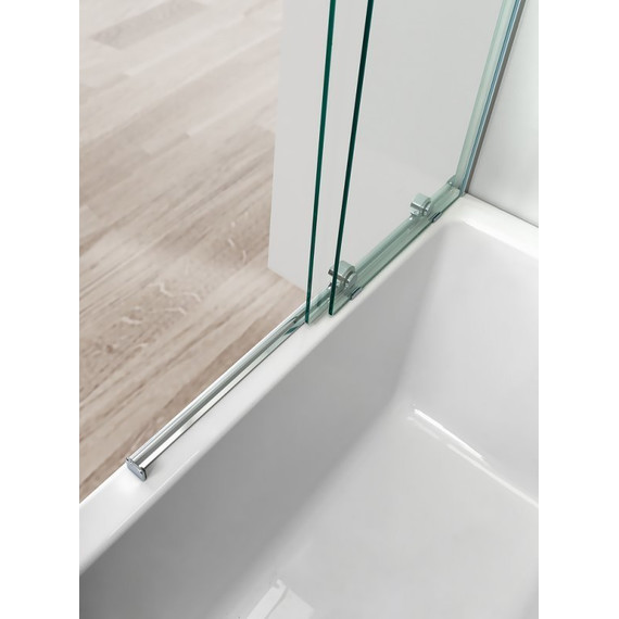 Шторка для ванны Cezares 90 см STREAM-VFS-11-90/150-C-Cr (стекло 8 мм), хром/прозрачное - фото 4