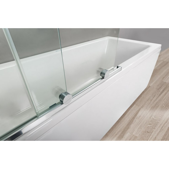 Шторка для ванны Cezares 90 см STREAM-VFS-11-90/150-C-Cr (стекло 8 мм), хром/прозрачное - фото 5