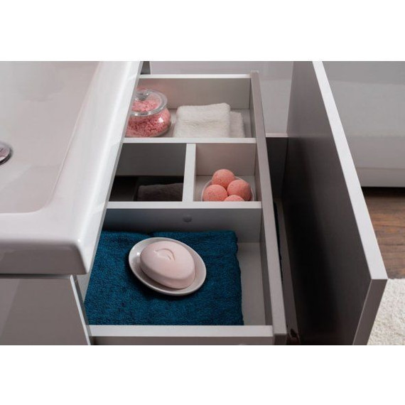 Тумба подвесная с раковиной Aquanet Порто 70 см 241747, белый - фото 12