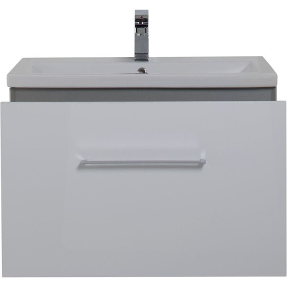 Тумба подвесная с раковиной Aquanet Порто 80 см 195731, белый - фото 6