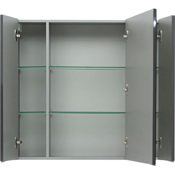 Зеркало-шкаф Aquanet Алвита 100 см 240113, серый антрацит - фото 4