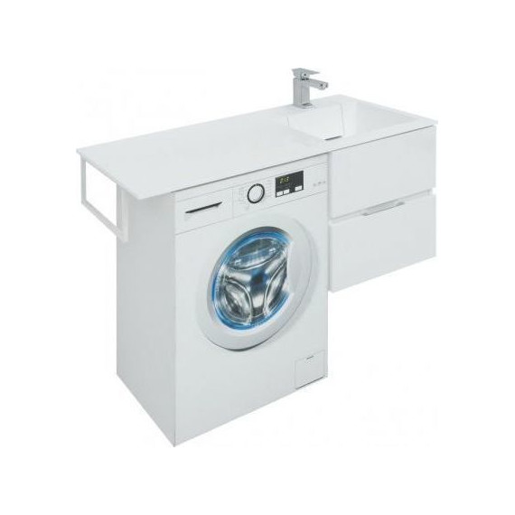 Тумба подвесная с раковиной-столешницей Aquanet Алвита 120 см 243660 R, белый - фото 9