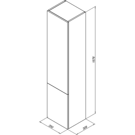 Пенал подвесной Aquanet Алвита 35 см 240197, серый антрацит - фото 11