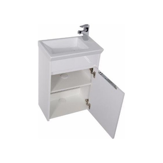 Тумба подвесная с раковиной Aquanet Дувр 45 см 182607, белый - фото 4