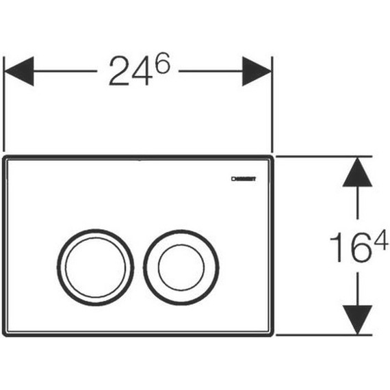 Кнопка смыва Geberit Delta 21 115.125.46.1, хром матовый - фото 2